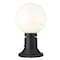 Z-Lite Laurent Outdoor Pier Mounted Fixture, 1-Light, 8 In.W x 13.5 In.H, Black/Opal 597PHM-553PM-BK - alternate 1